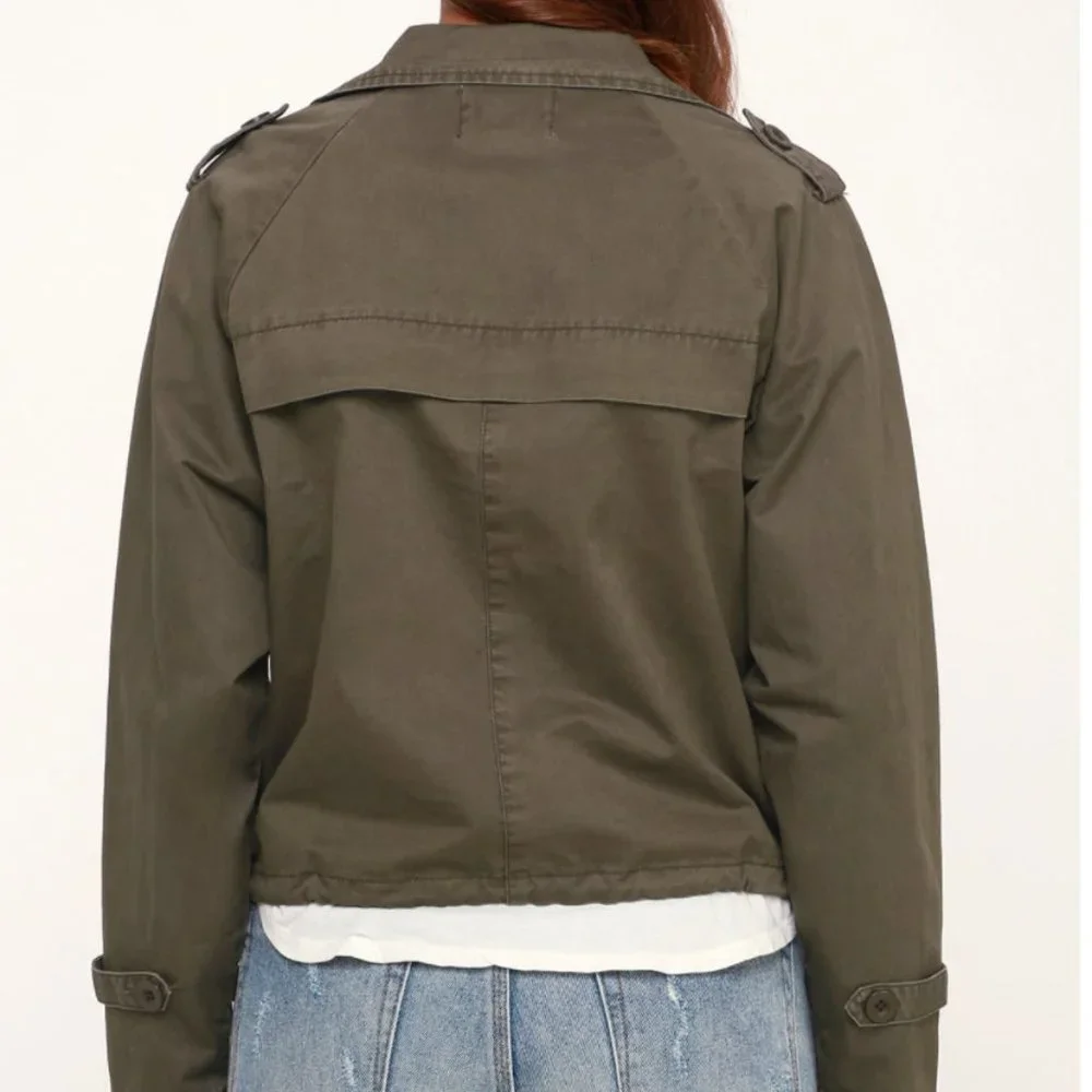 Lulus Loaded Olive Green Moto Jacket - Picture 2 of 5